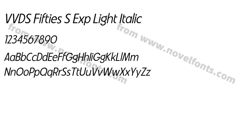 VVDS Fifties S Exp Light ItalicPreview