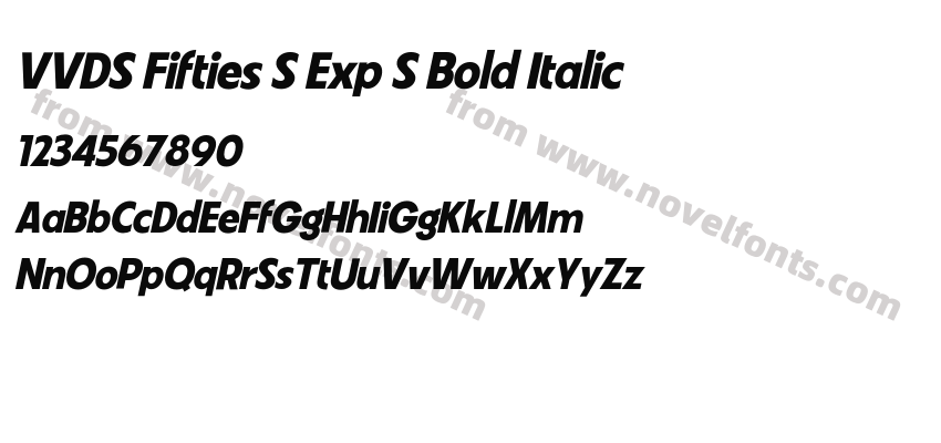 VVDS Fifties S Exp S Bold ItalicPreview