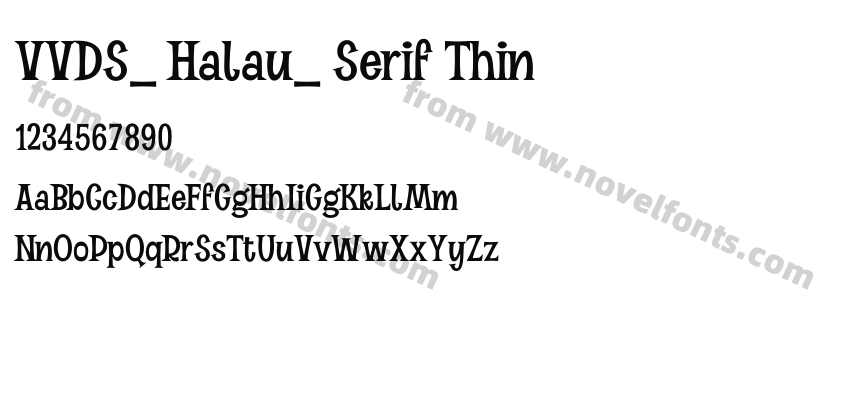 VVDS_ Halau_ Serif ThinPreview