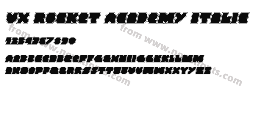 VX Rocket Academy ItalicPreview