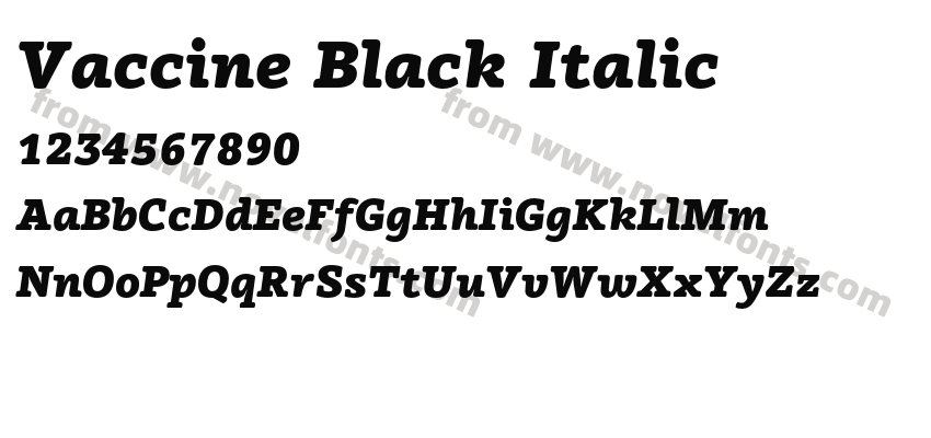 Vaccine Black ItalicPreview