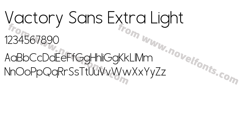 Vactory Sans Extra LightPreview