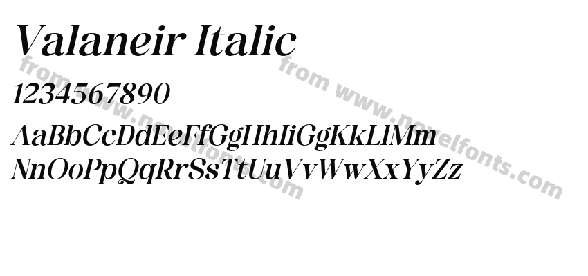 Valaneir ItalicPreview