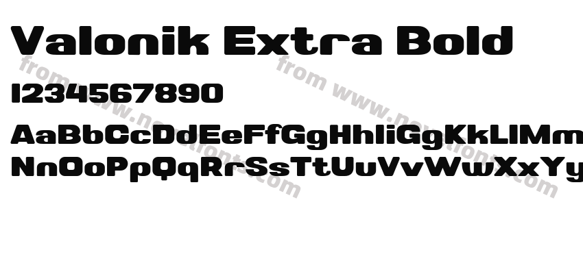 Valonik Extra BoldPreview