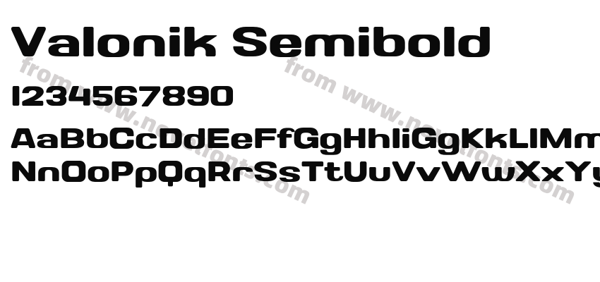 Valonik SemiboldPreview