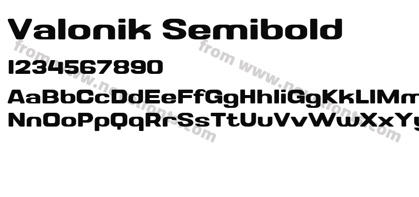 Valonik SemiboldPreview