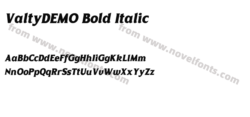 ValtyDEMO Bold ItalicPreview