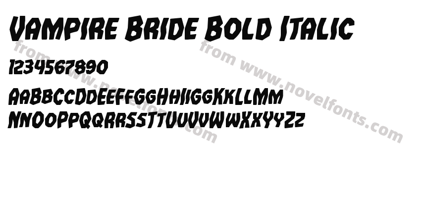 Vampire Bride Bold ItalicPreview