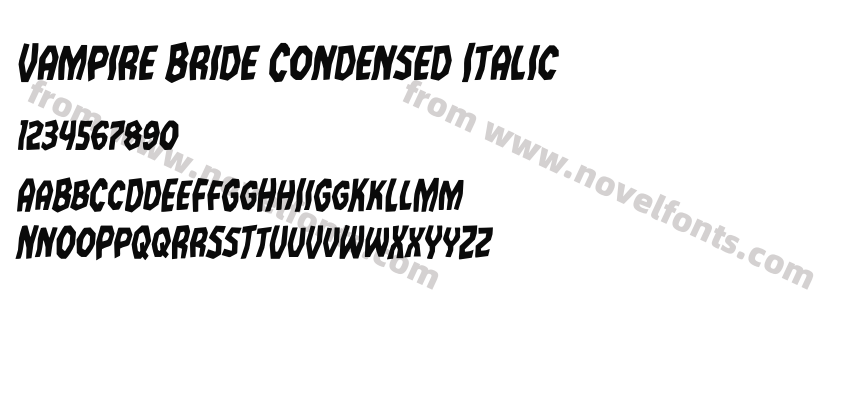 Vampire Bride Condensed ItalicPreview