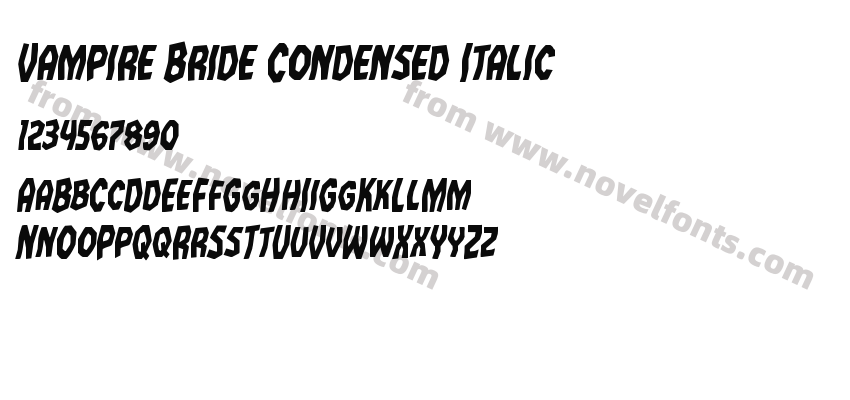 Vampire Bride Condensed ItalicPreview