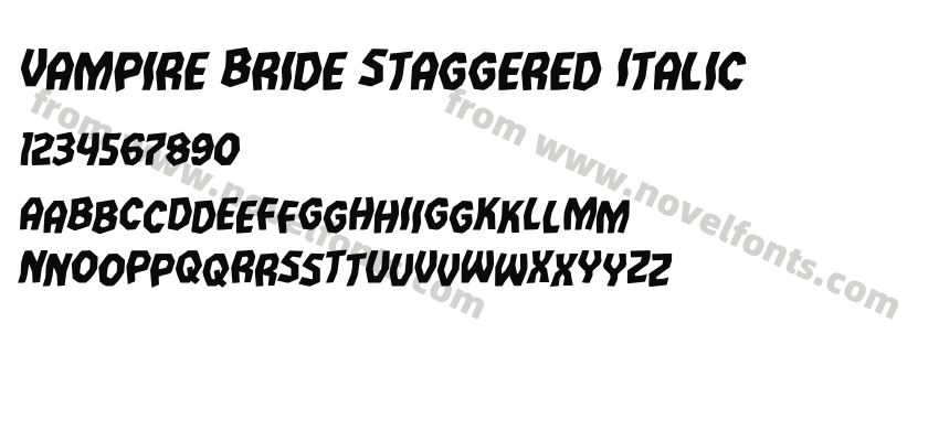 Vampire Bride Staggered ItalicPreview