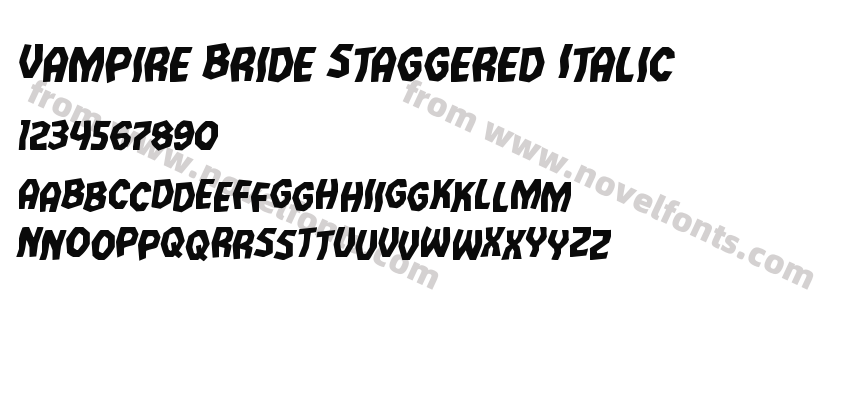 Vampire Bride Staggered ItalicPreview