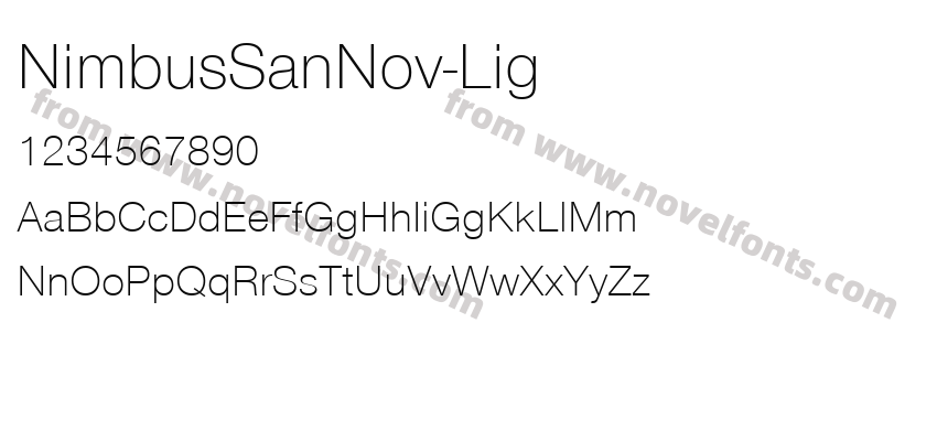 NimbusSanNov-LigPreview