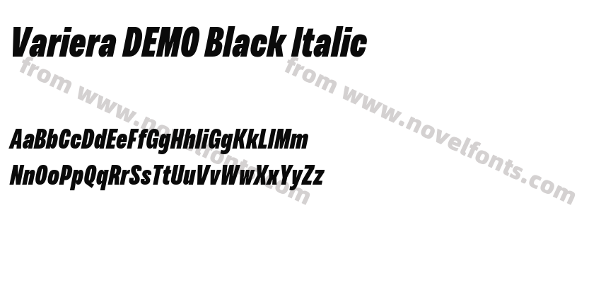 Variera DEMO Black ItalicPreview