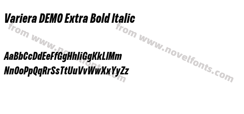 Variera DEMO Extra Bold ItalicPreview