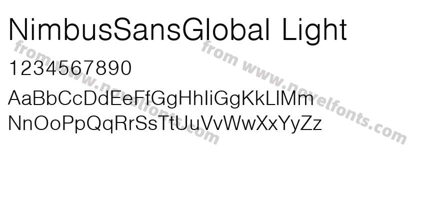 NimbusSansGlobal LightPreview