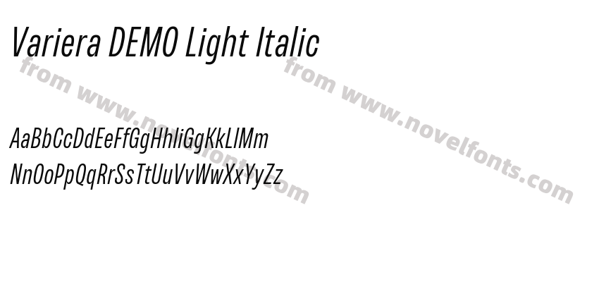 Variera DEMO Light ItalicPreview