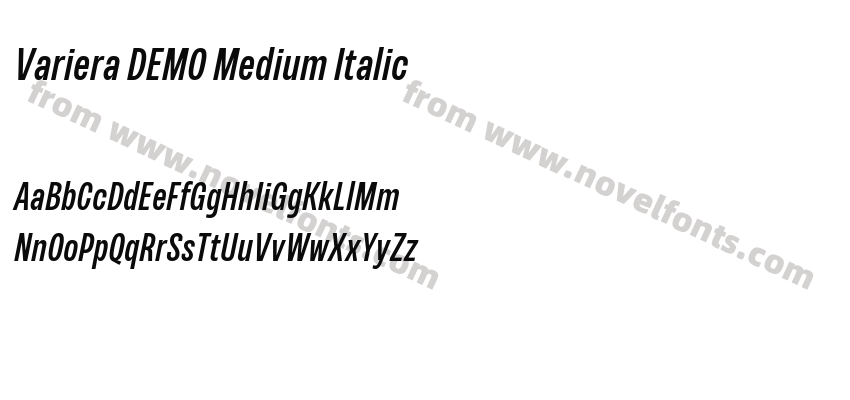 Variera DEMO Medium ItalicPreview