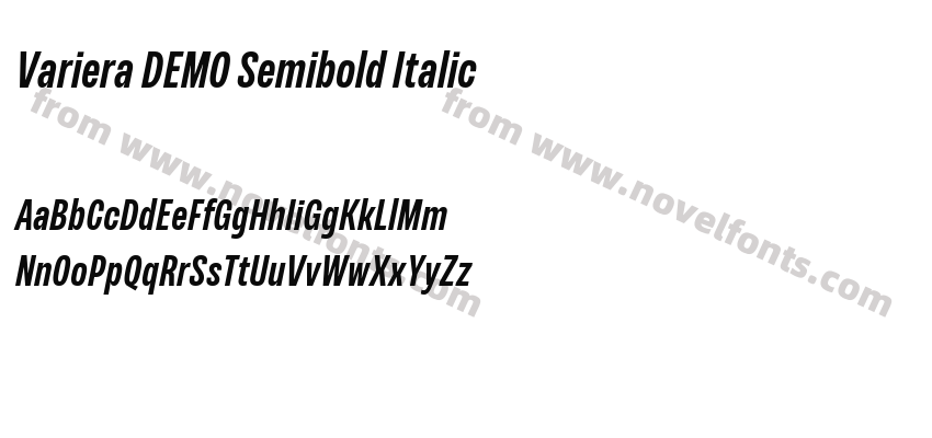 Variera DEMO Semibold ItalicPreview