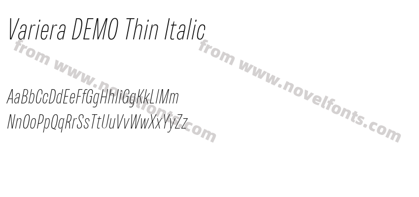 Variera DEMO Thin ItalicPreview