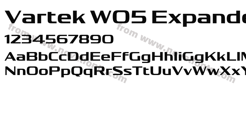 Vartek W05 Expanded BoldPreview