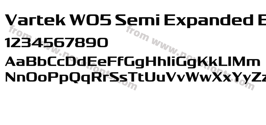 Vartek W05 Semi Expanded BoldPreview