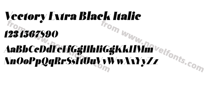 Vectory Extra Black ItalicPreview
