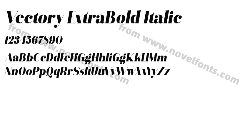 Vectory ExtraBold ItalicPreview