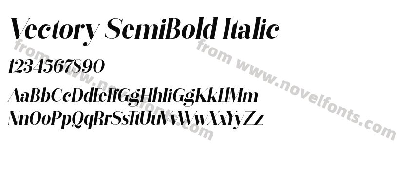 Vectory SemiBold ItalicPreview