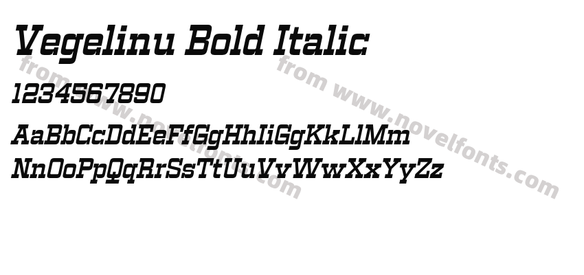 Vegelinu Bold ItalicPreview