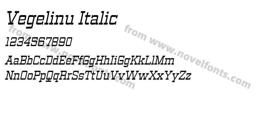 Vegelinu ItalicPreview