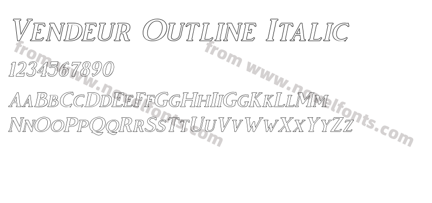 Vendeur Outline ItalicPreview