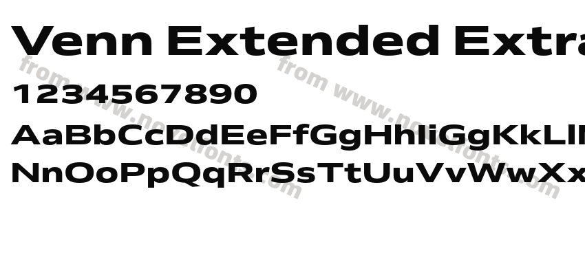 Venn Extended Extra BoldPreview
