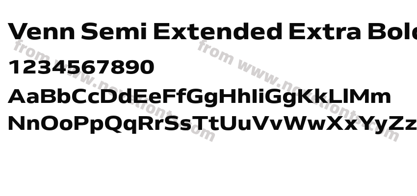 Venn Semi Extended Extra BoldPreview