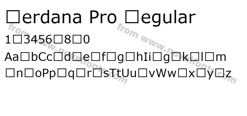 Verdana Pro RegularPreview