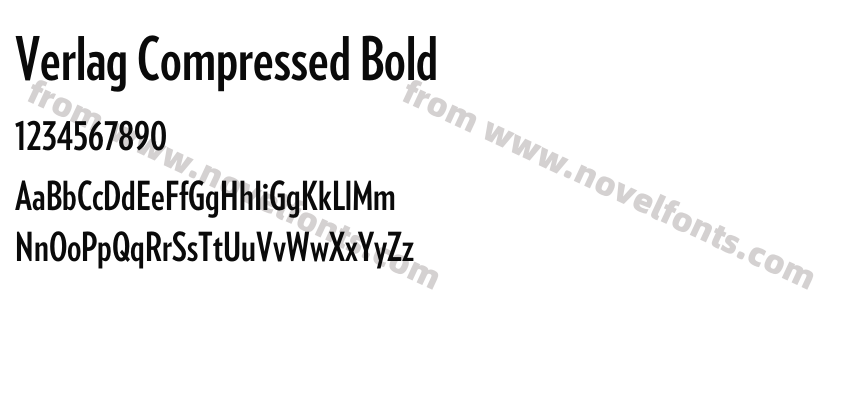 Verlag Compressed BoldPreview