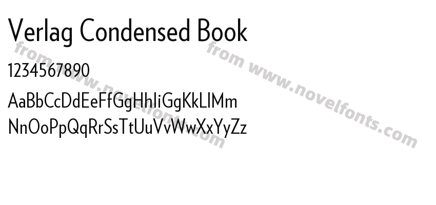 Verlag Condensed BookPreview