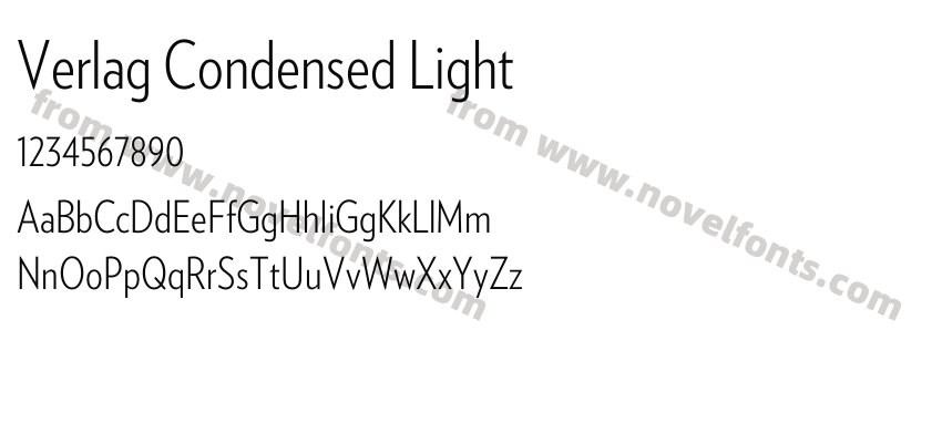 Verlag Condensed LightPreview