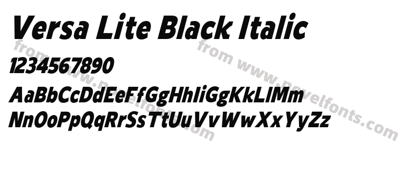 Versa Lite Black ItalicPreview