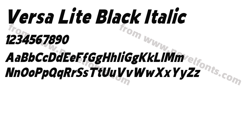 Versa Lite Black ItalicPreview