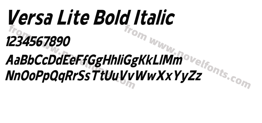 Versa Lite Bold ItalicPreview