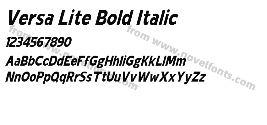Versa Lite Bold ItalicPreview