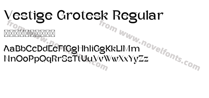 Vestige Grotesk RegularPreview