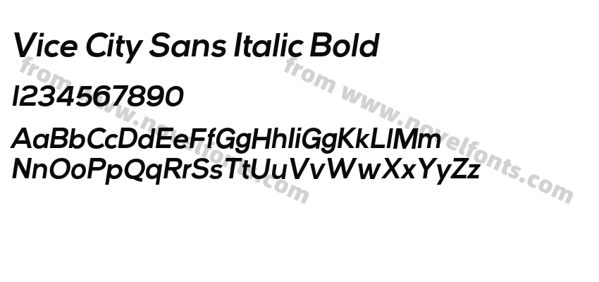 Vice City Sans Italic BoldPreview