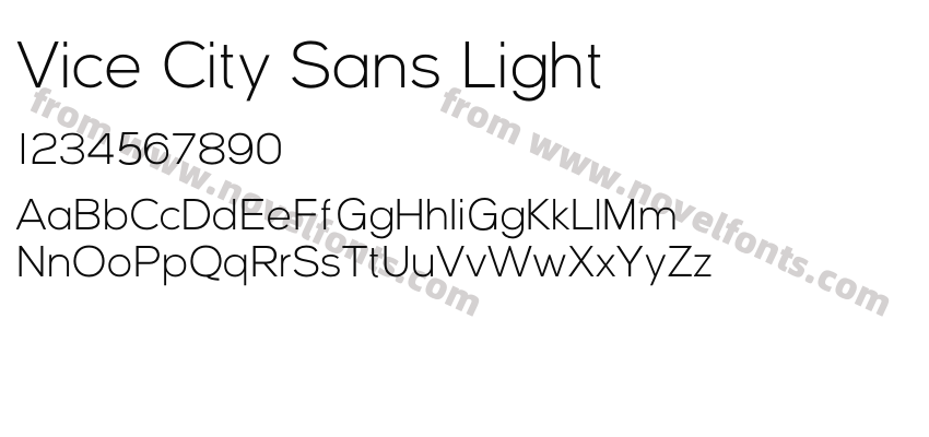 Vice City Sans LightPreview