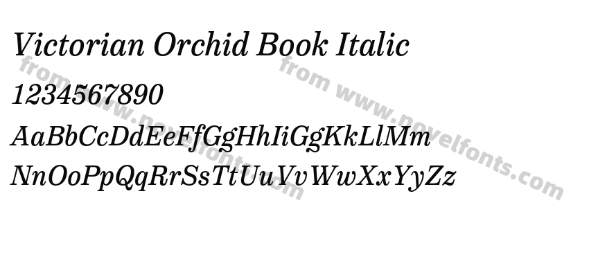 Victorian Orchid Book ItalicPreview