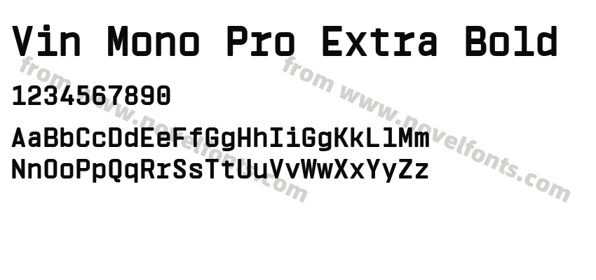 Vin Mono Pro Extra BoldPreview