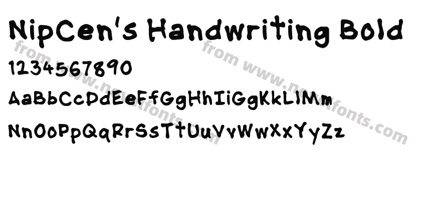 NipCen's Handwriting BoldPreview