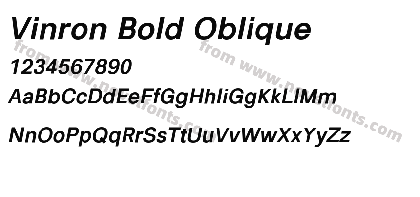 Vinron Bold ObliquePreview