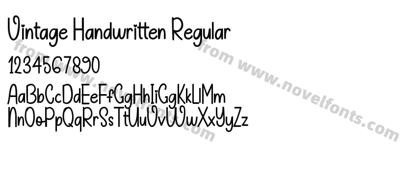 Vintage Handwritten RegularPreview